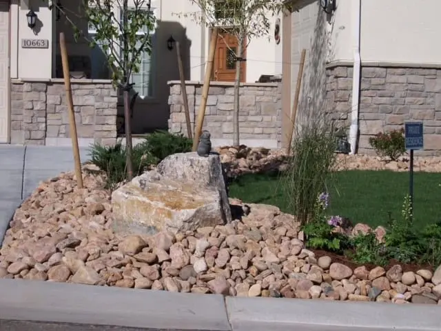 Front and back yard landscape construction project