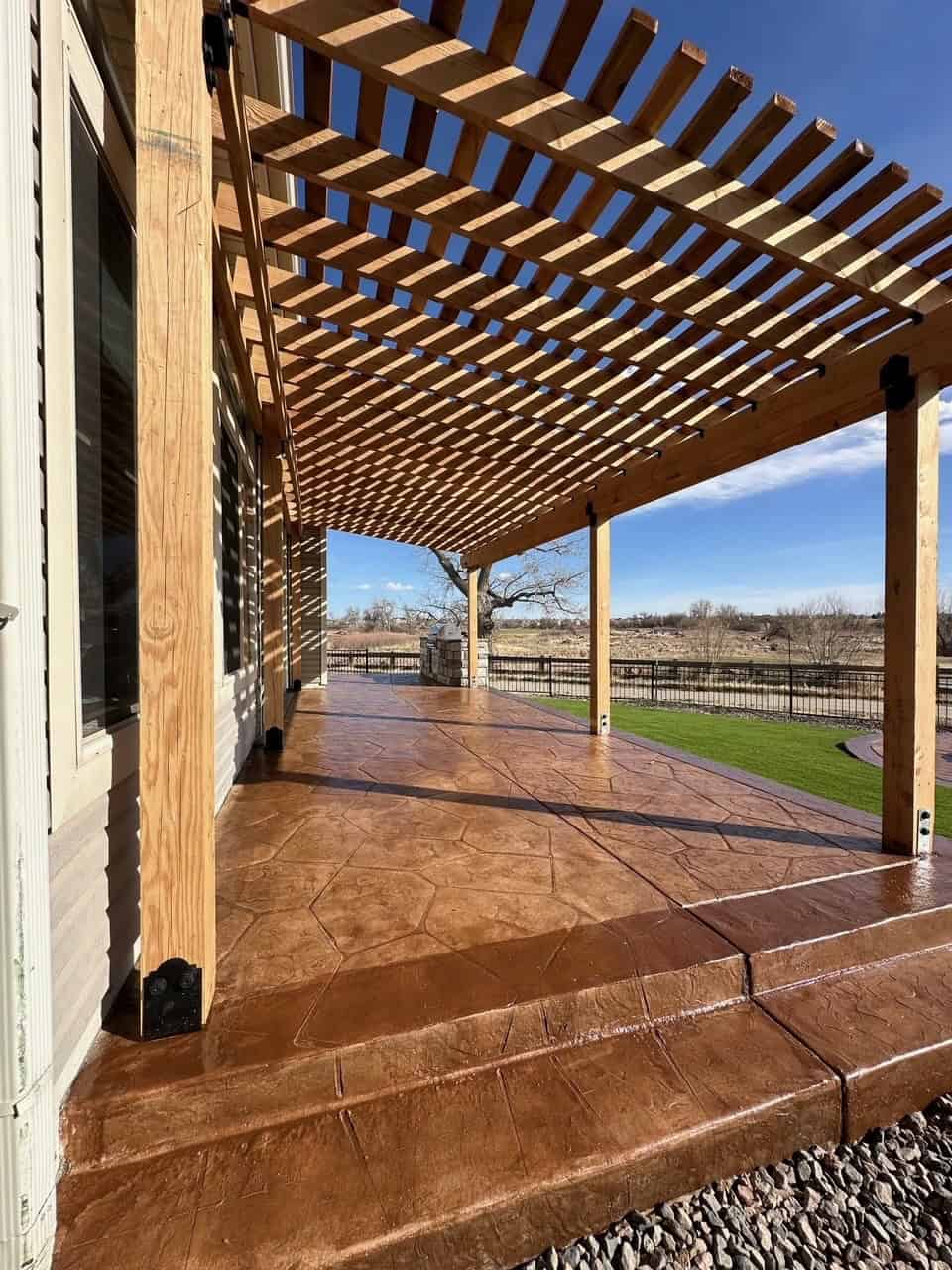 FRSR outdoor living layout with patio and covered structure in Colorado