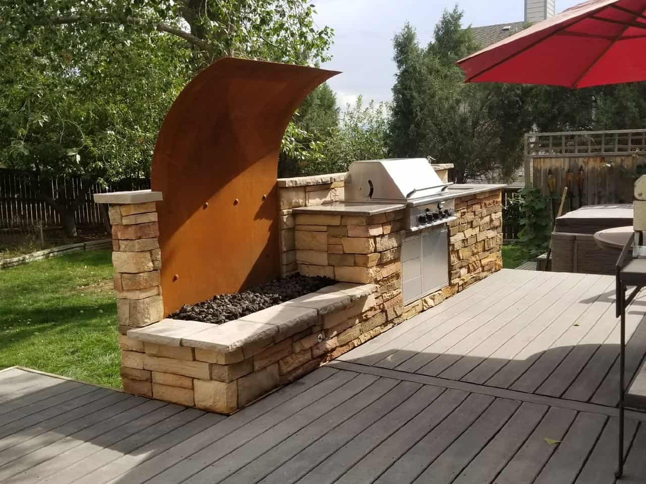 Outdoor kitchen and BBQ island by FRSR