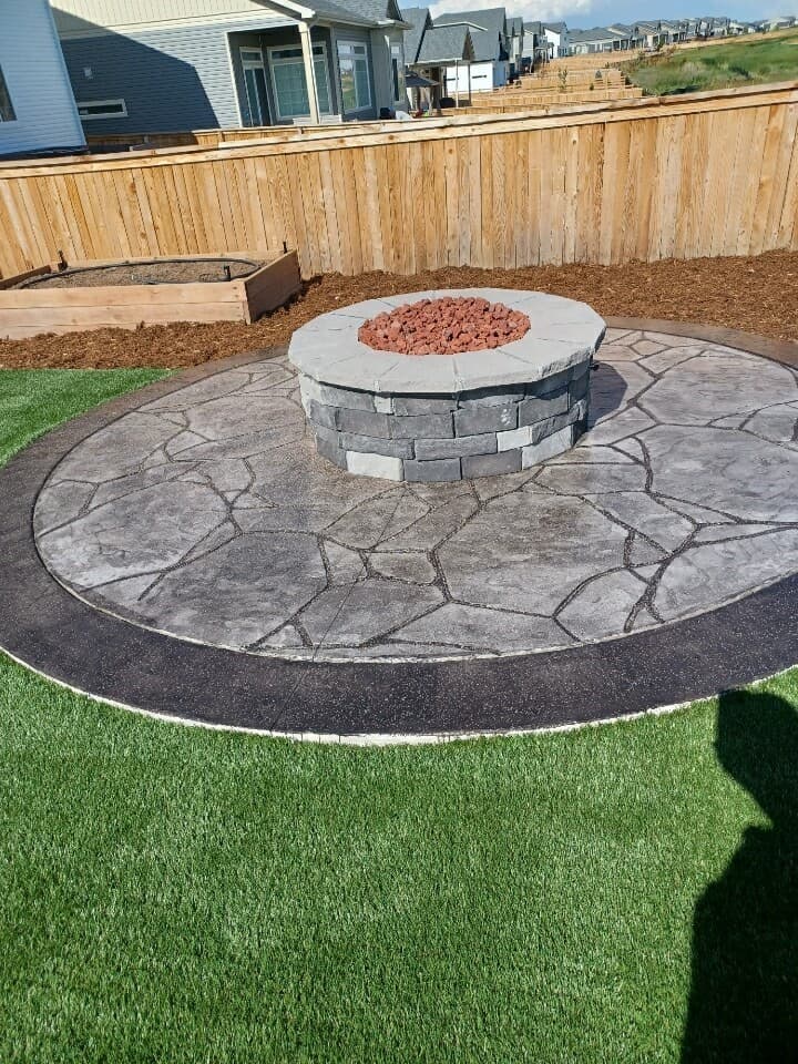 Boulder work and retaining wall details for outdoor living