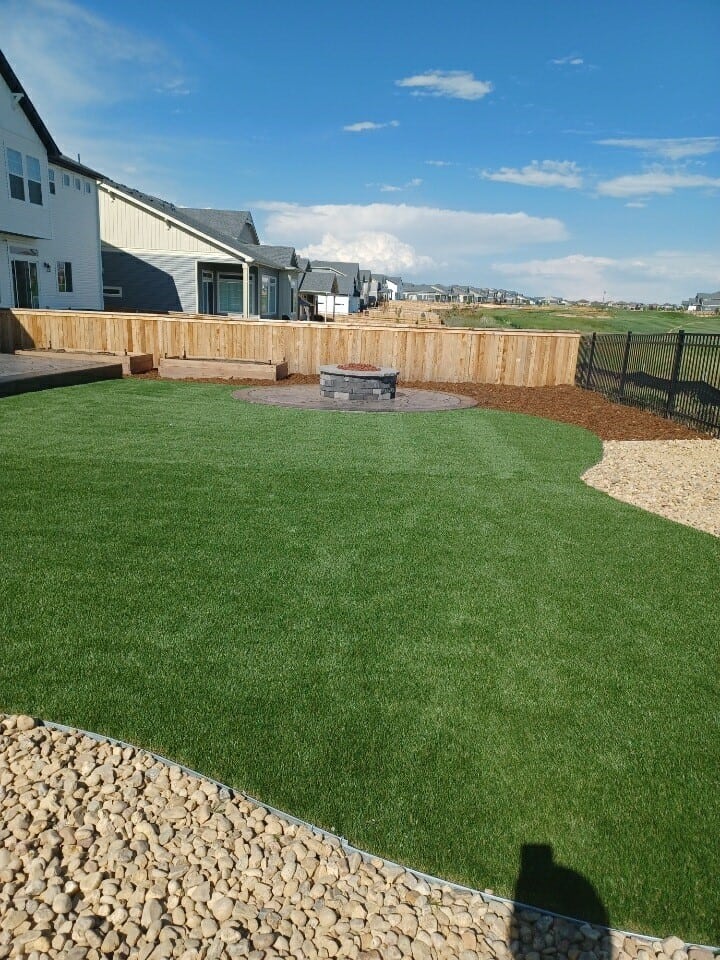 Backyard landscaping detail in Parker Colorado by FRSR