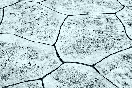 Stamped concrete color example Dover Blue and Smokey Blue by FRSR