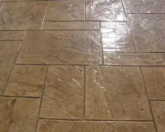 Yorkstone stamped concrete pattern example by FRSR