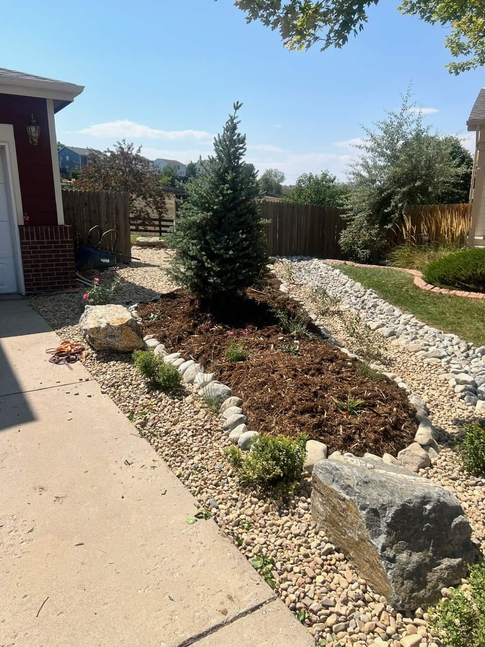 Ornamental grasses and perennials xeriscape