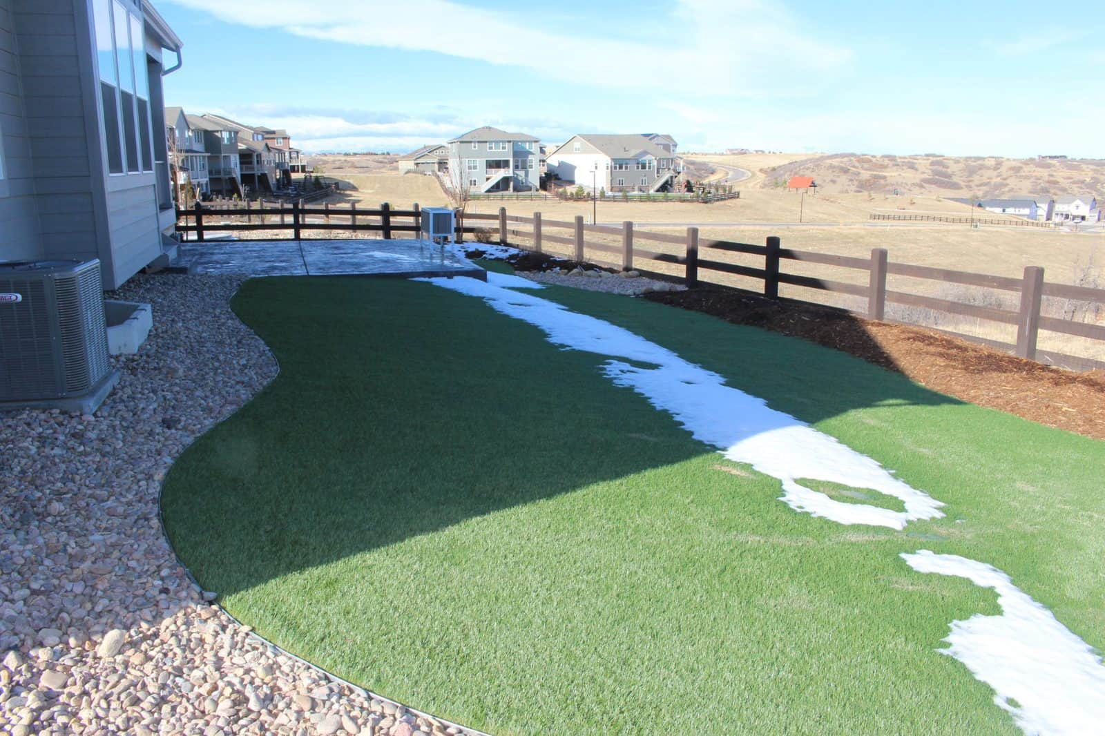 Ultimate Natural Tall artificial turf installation in Castle Rock on Doubletrack Lane