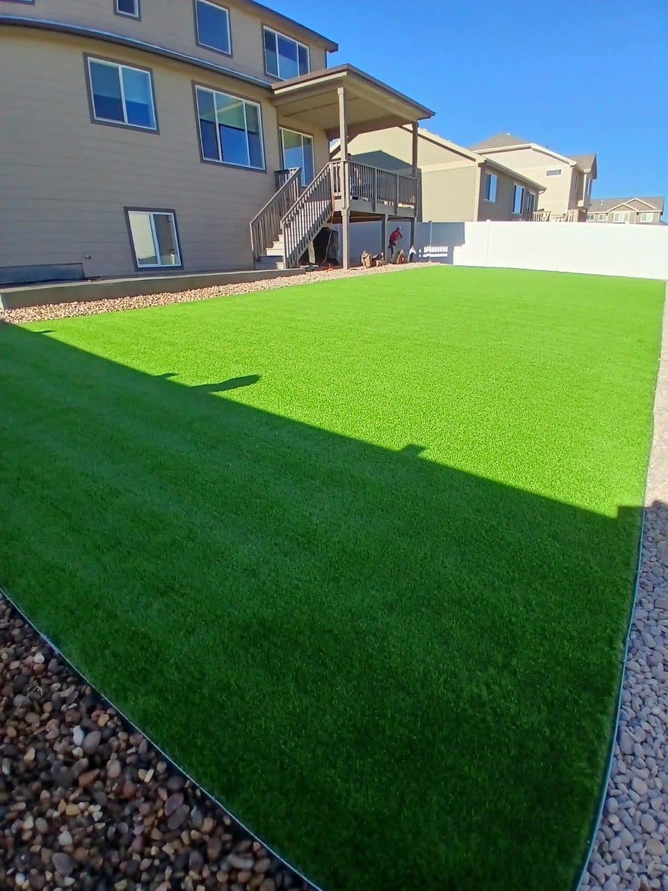 Completed modern outdoor living installation by FRSR in Parker Colorado area