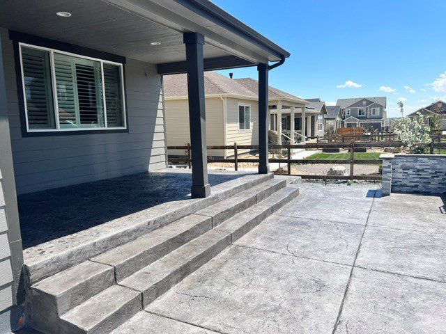 Stamped concrete patio in Castle Rock Colorado by FRSR