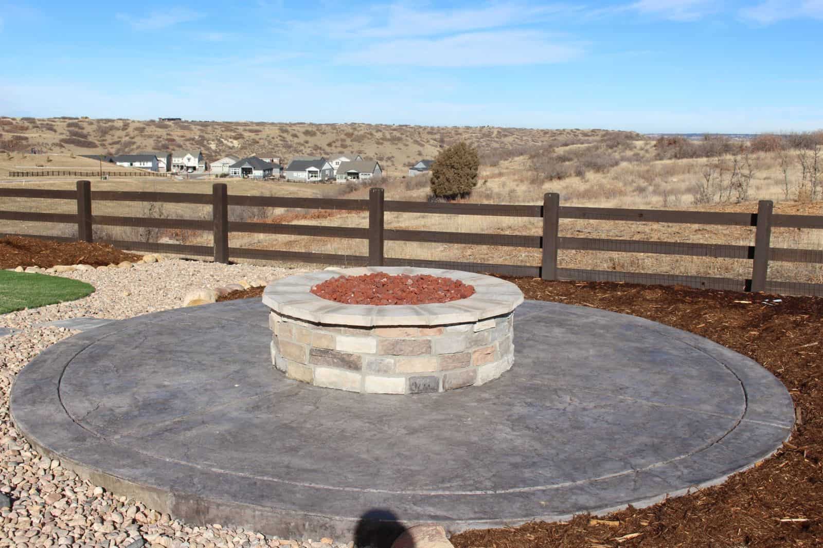 Firepit area in Castle Rock Colorado by FRSR