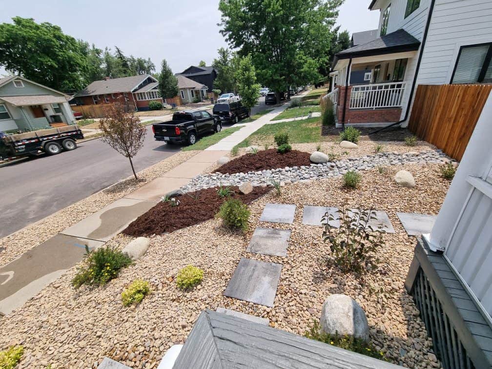 Driggs residential landscape installation completed by FRSR in Denver Colorado